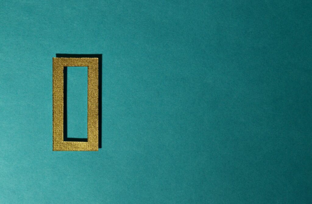 Blue and Brown Square Frame